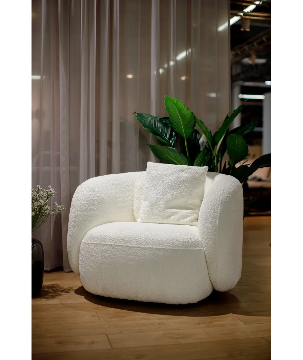Swivel Armchair Domani by E. Marti in fabric of your choice 105x92cm