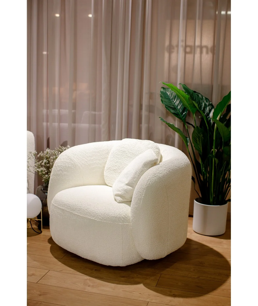Swivel Armchair Domani by E. Marti in fabric of your choice 105x92cm