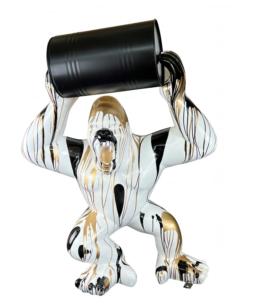 Floor deco figurine King Kong white XL 110 x 50 x 130cm