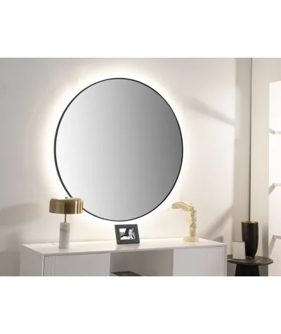 Wall Mirror Reina black Ø100cm