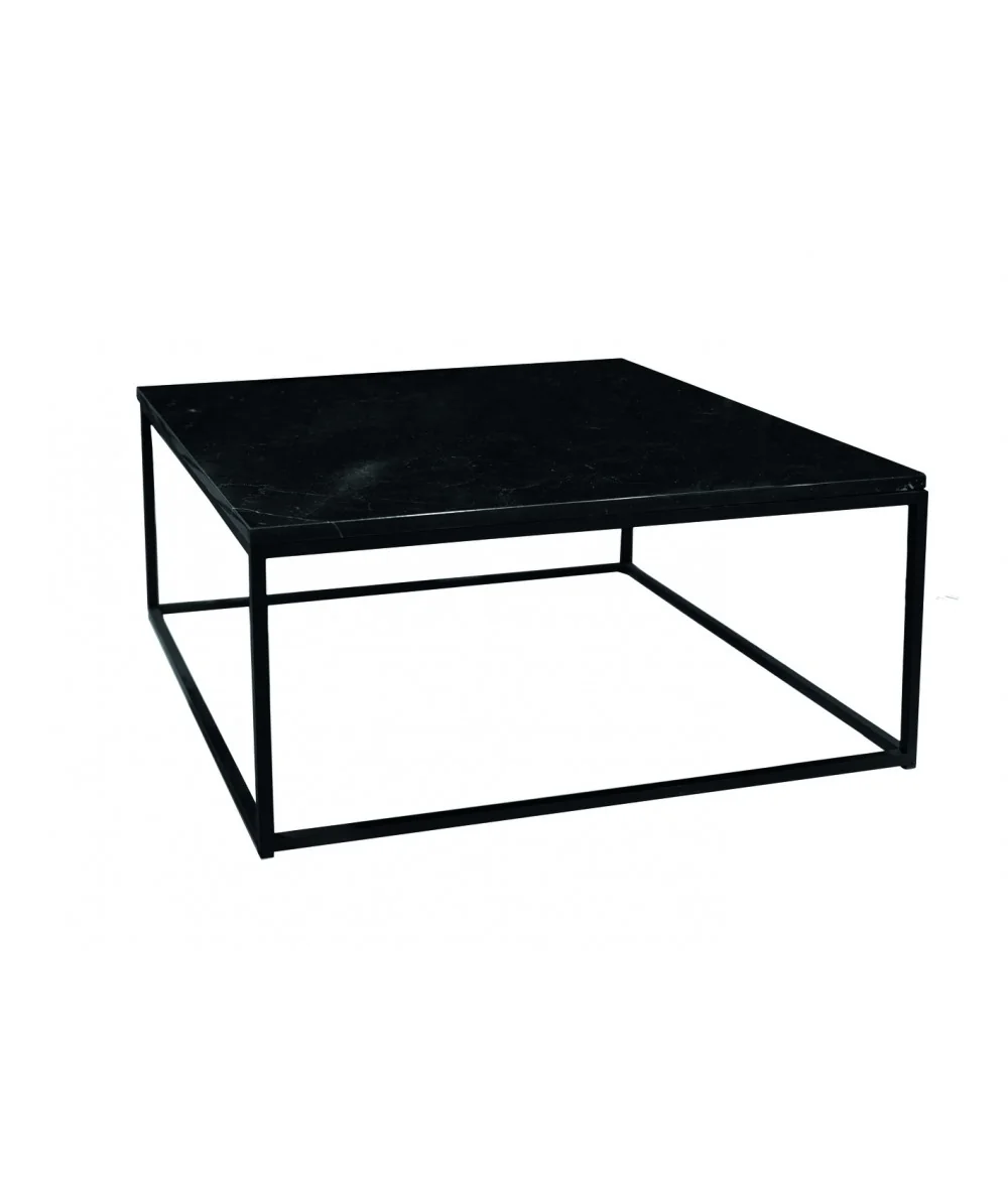 Coffee table Key West Black marble top 80 x 80cm & 100 x 100cm