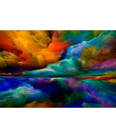 Wall Glass Picture Colorful Horizon 150 x 100cm