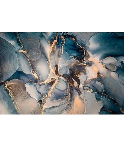 Wall Glass Picture Blue Marble 150 x 100cm