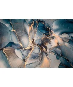 Wall Glass Picture Blue Marble 150 x 100cm