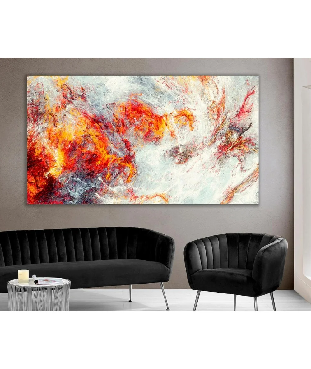 Wall Glass Picture Red marble 180 x 100cm