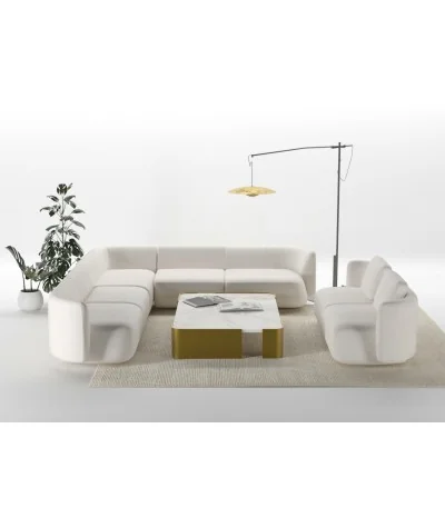 Corner sofa modular Domani by Enrique Marti with two arms