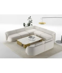 Corner sofa modular Domani by Enrique Marti with two arms