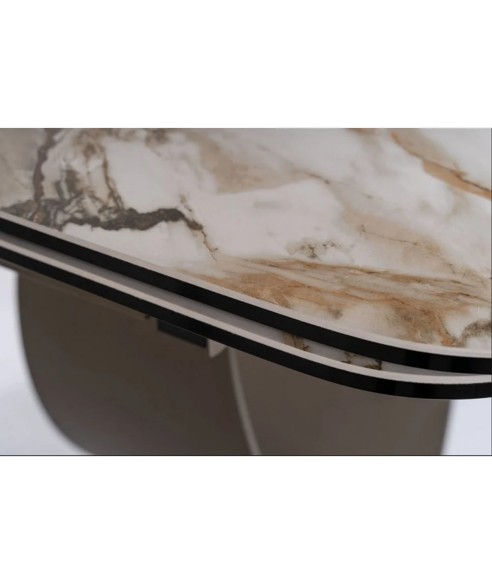 Extendable dining table Infinity ceramic white top 160(200/240)x95cm