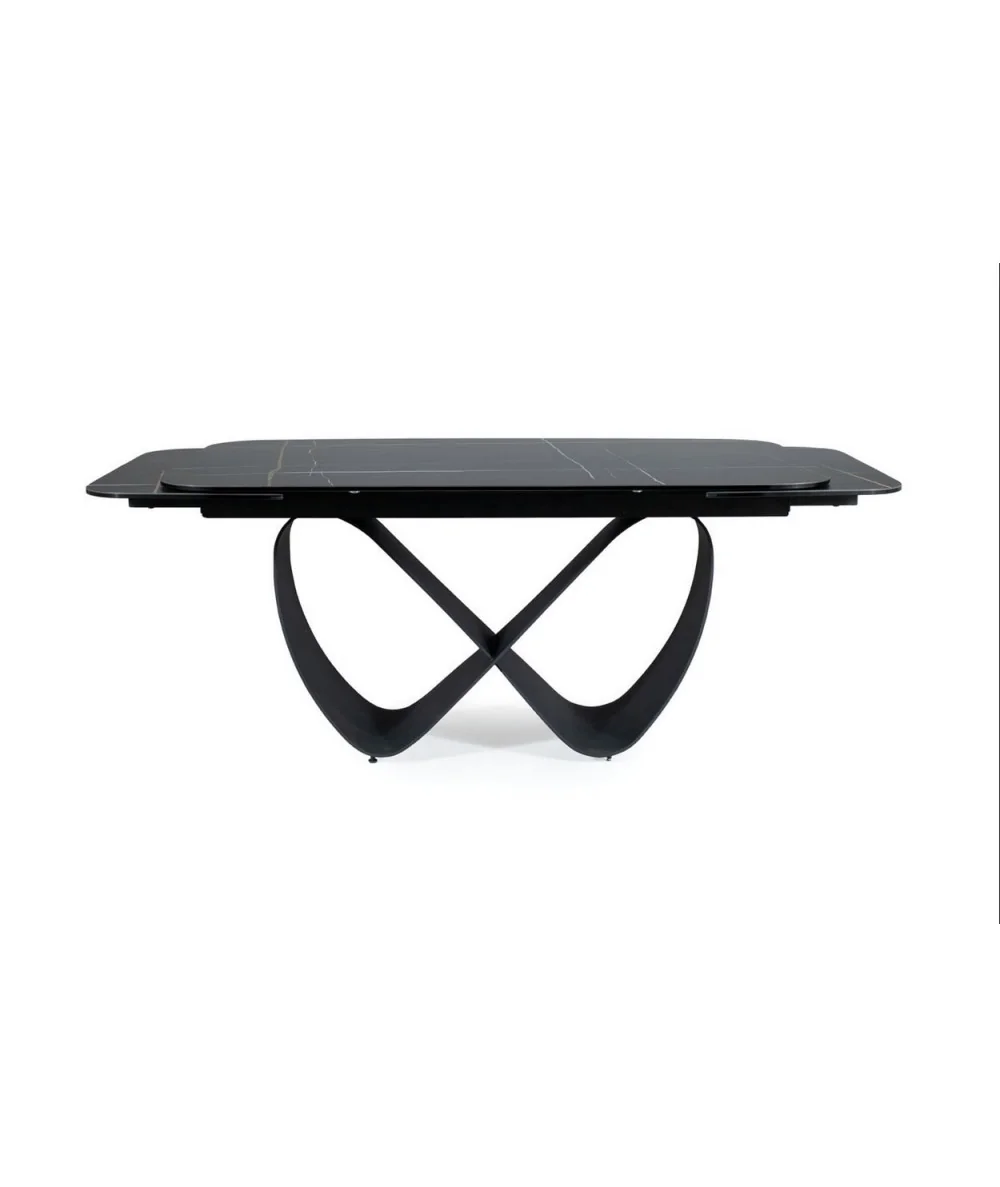 Extendable dining table Infinity ceramic black top 160(200/240)x95cm