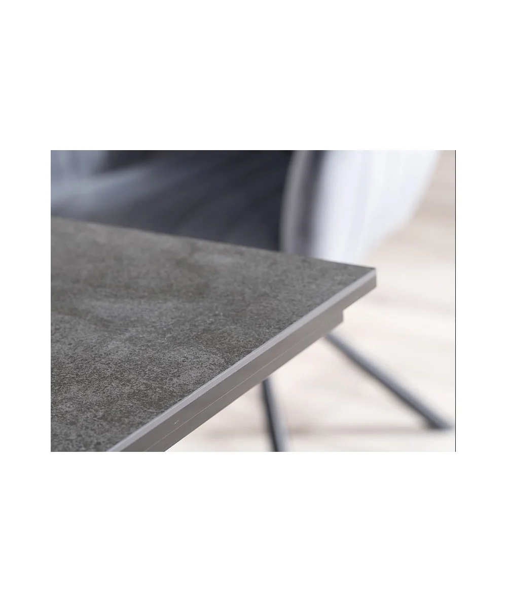 Extendable Dining Table Salvadore ceramic grey top 180(220/260)x90cm