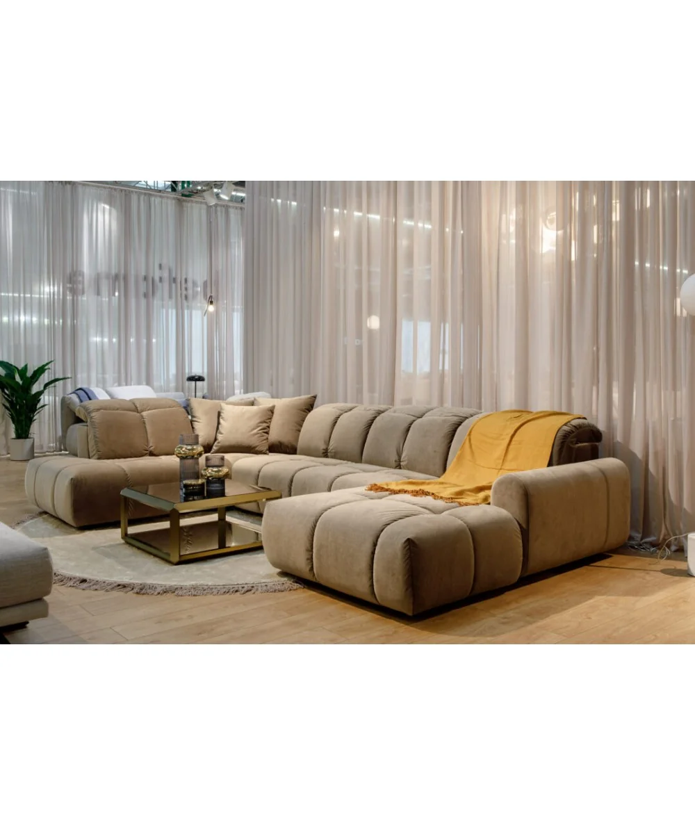 Corner sofa modular Bullet U-shape adjustable backrest 240-280x385x195