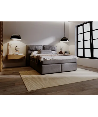 Κρεβάτι Lizbona Box Spring ύφασμα επιλογής σας με στρώμα 160-180x200cm