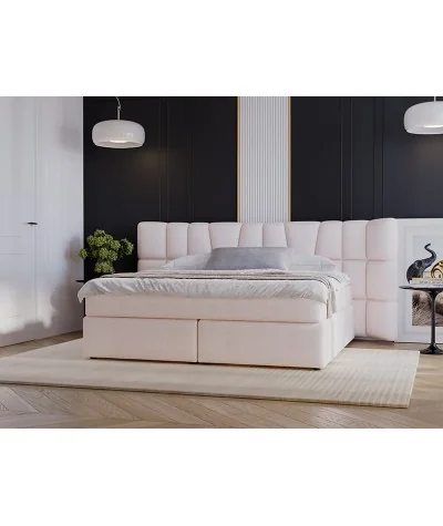 Κρεβάτι Bogotta Box Spring ύφασμα επιλογής σας με στρώμα 160-180x200cm