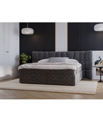 Κρεβάτι Bogotta Box Spring ύφασμα επιλογής σας με στρώμα 160-180x200cm