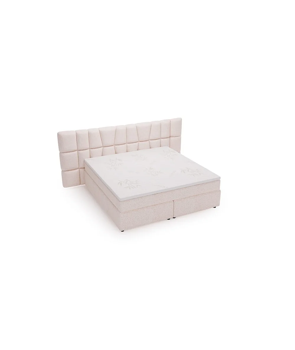 Κρεβάτι Bogotta Box Spring ύφασμα επιλογής σας με στρώμα 160-180x200cm