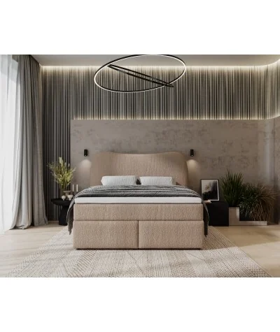 Κρεβάτι Isla Box Spring με ύφασμα επιλογής σας με στρώμα 160-180x200cm