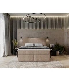 Bed Isla Box spring fabric of your choice with matress 160-180x200cm