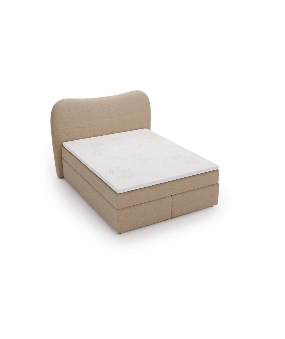 Bed Isla Box spring fabric of your choice with matress 160-180x200cm