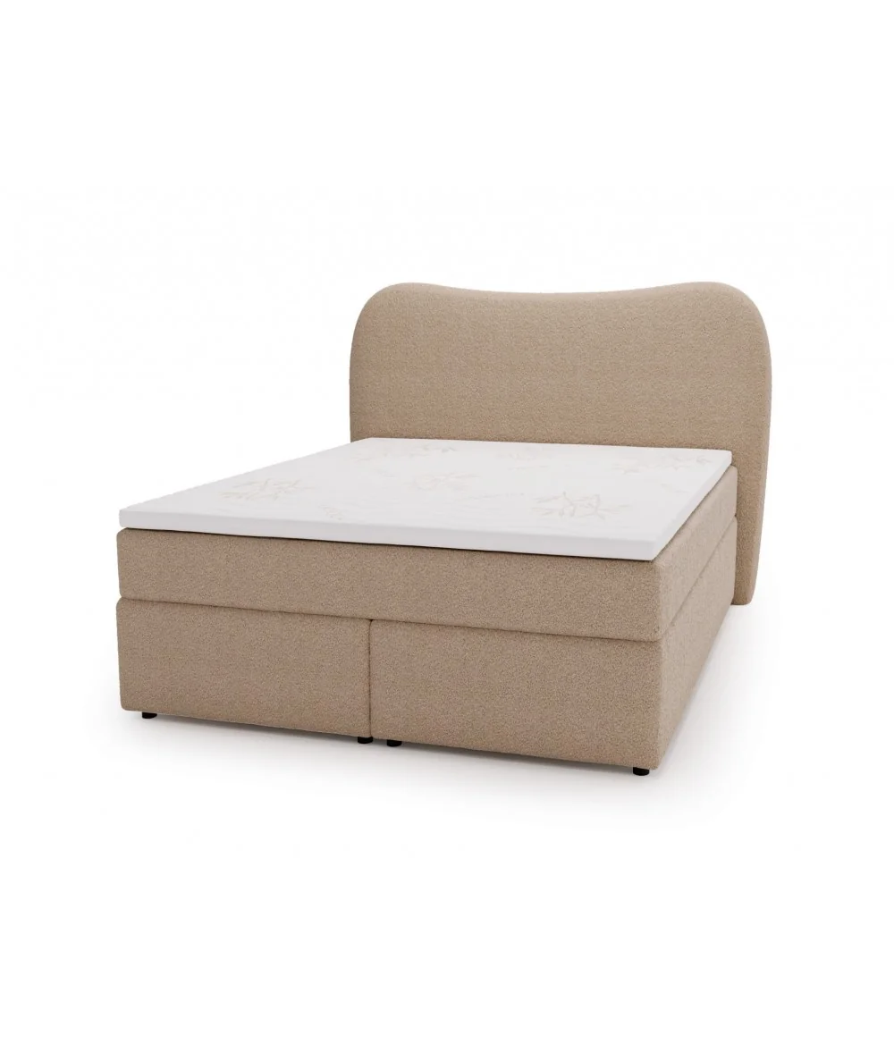 Bed Isla Box spring fabric of your choice with matress 160-180x200cm