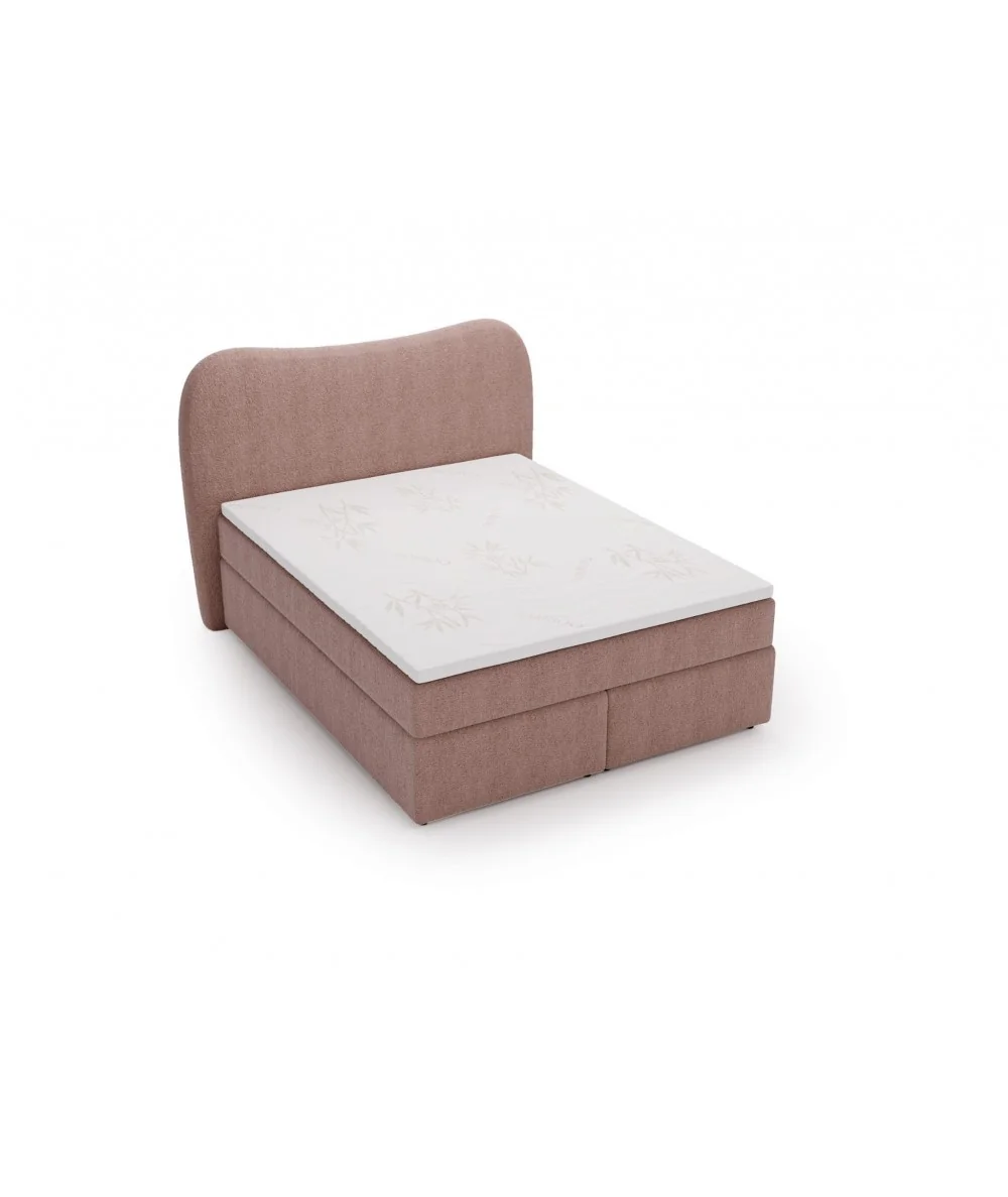 Bed Isla Box spring fabric of your choice with matress 160-180x200cm