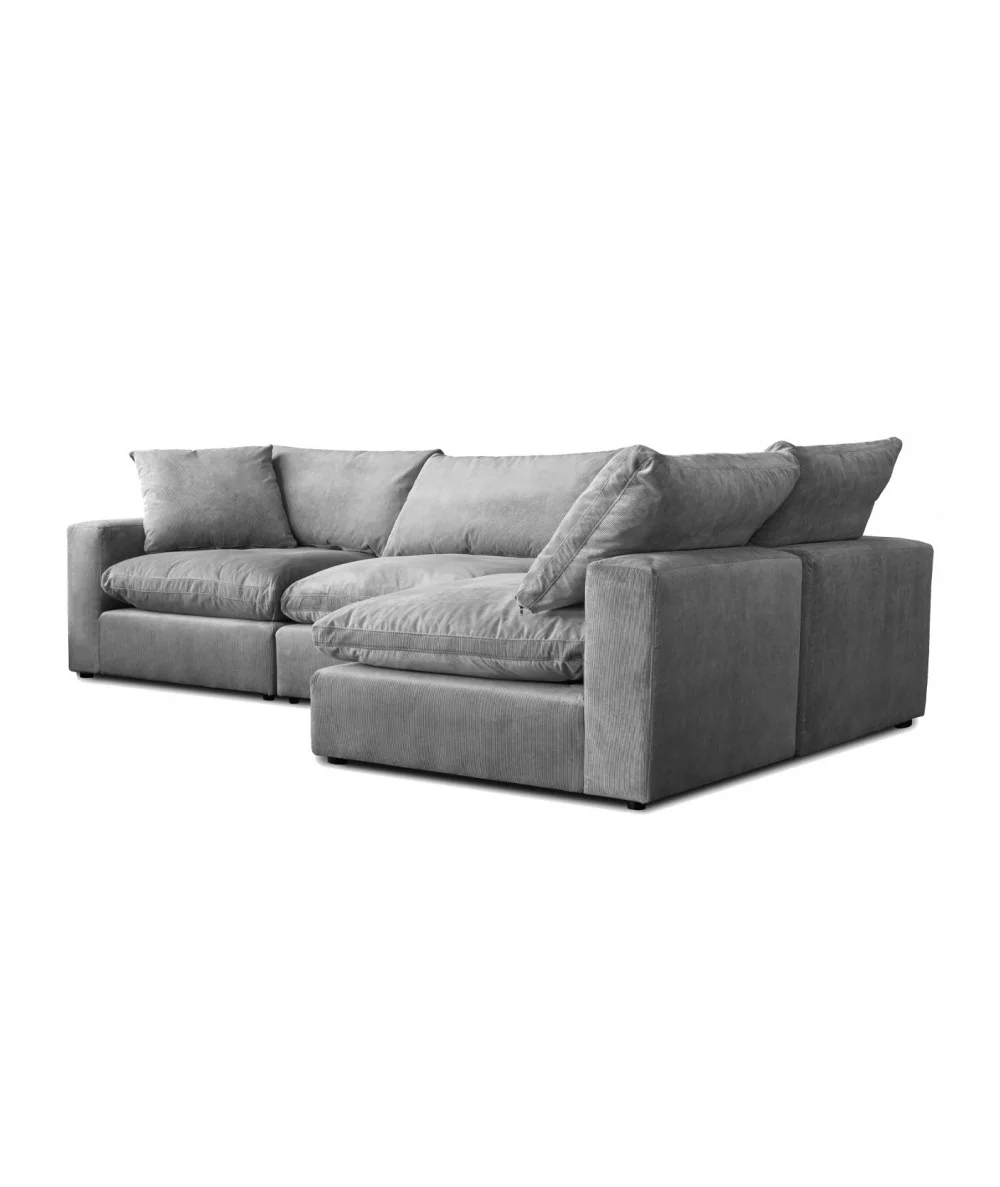 Modular corner sofa & pouf Lazy with goose down 320 - 340 x 300cm