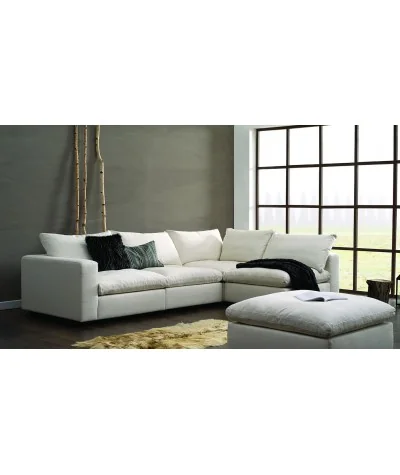 Γωνιακός καναπές Lazy με πούπουλο χήνας 320 - 340 x 210 - 305cm