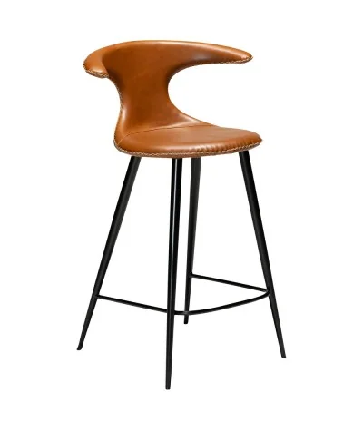 Bar stool Flair by Sanne Protin brown genuine leather seat height 65cm