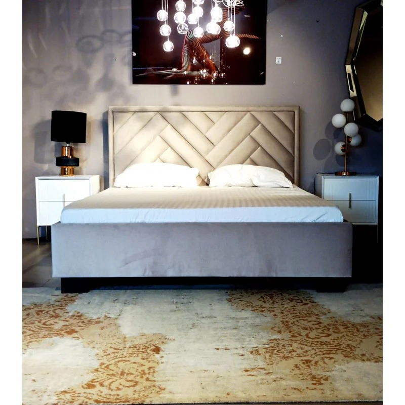 Bed Bed77 with fabric of your choice for mattress 160 - 180 x 200cm