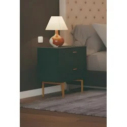 Nightstand Diamond with two drawers lacquered dark petrol 51x34x51cm