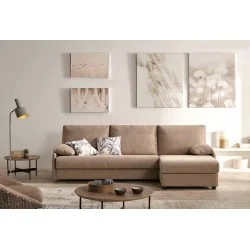 Corner sofa bed Raven with storage fabric of your choice 275-255x155cm