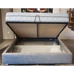 Bed Sylvi storage & fabric of your choice for mattress 160-180 x 200cm