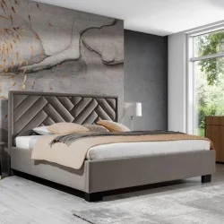 Bed Bed77 with fabric of your choice for mattress 160 - 180 x 200cm