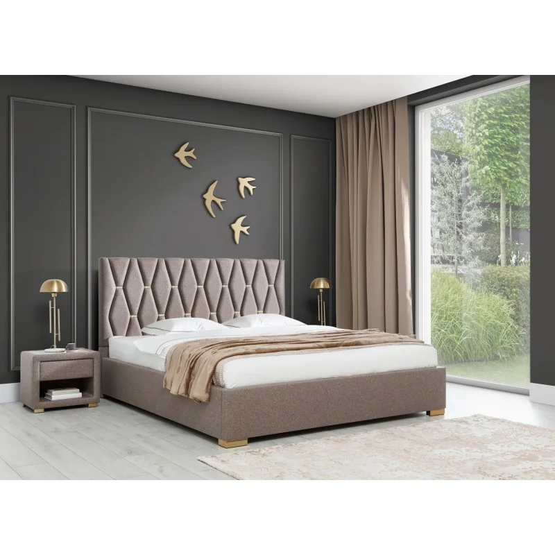 Bed Bed70 with fabric of your choice for mattress 160 - 180 x 200cm