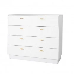 Dresser Diamond lacquered white with four drawers 102 x 42 x 91cm