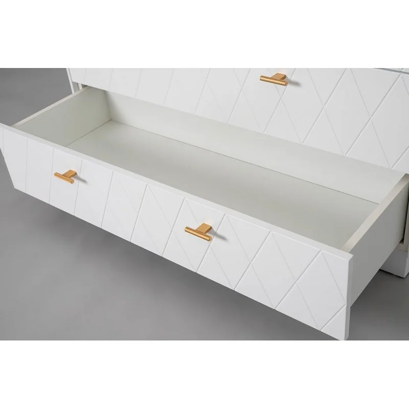 Dresser Diamond lacquered white with four drawers 102 x 42 x 91cm