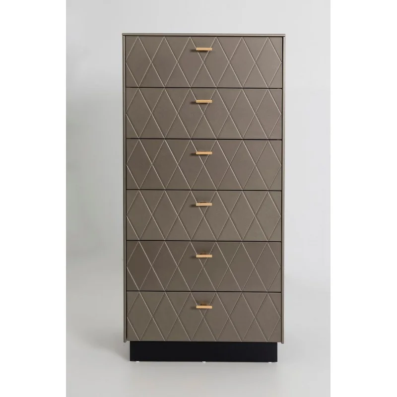 Dresser Diamond high perled lacquered with six drawers 62 x 42 x 111cm
