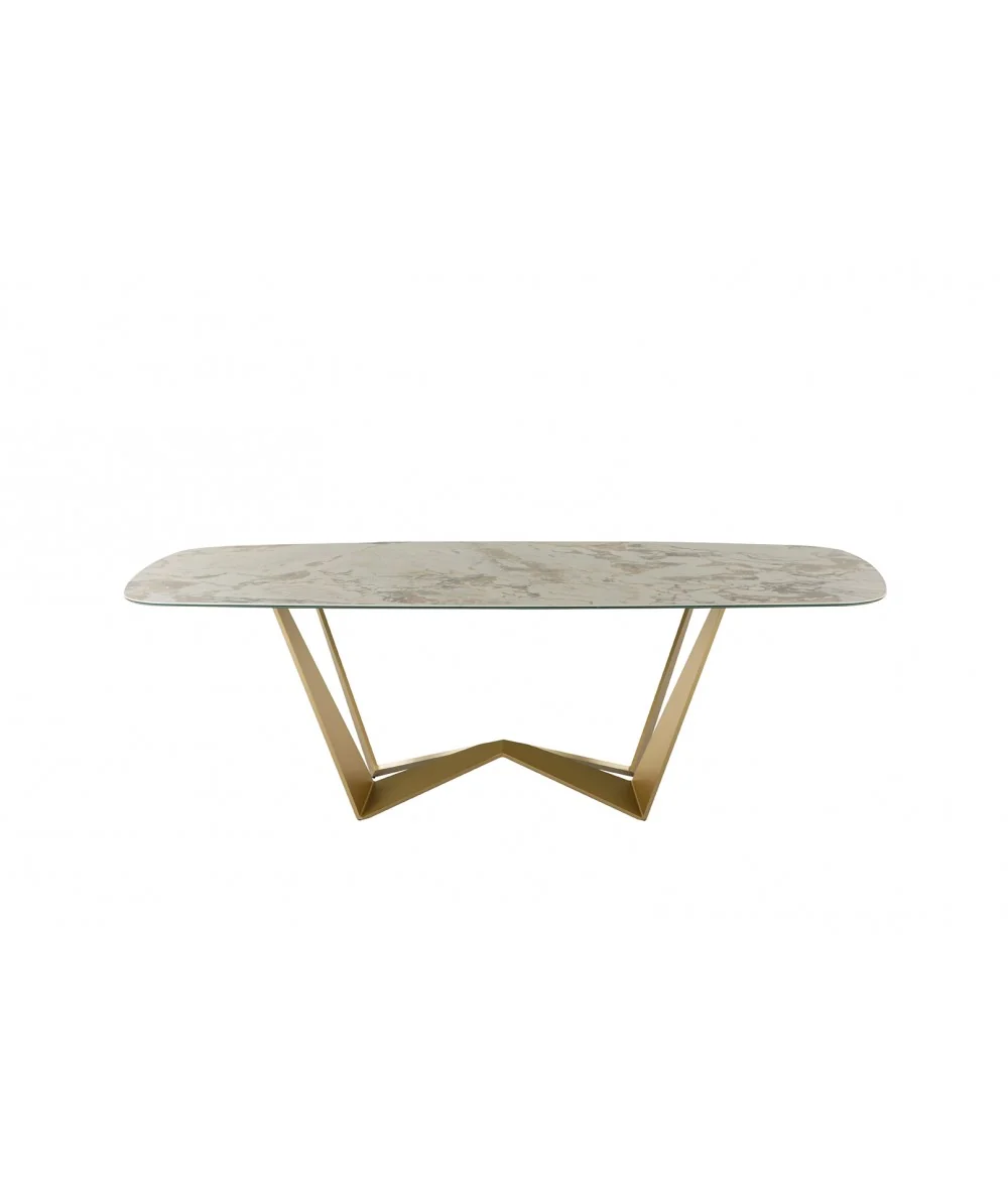 Dining table Reverse porcelain top 180x90 200x100 250-300x120cm