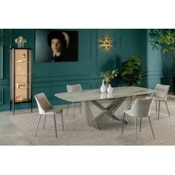 Τραπέζι Tenso με επιφάνεια πορσελάνη 180x90 200x100 250-300x120cm