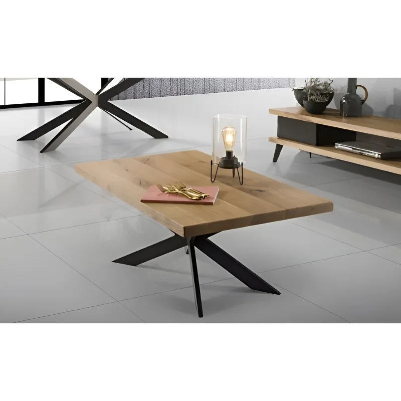 Coffee table Lexus of solid oak or walnut wood 130 x 65cm