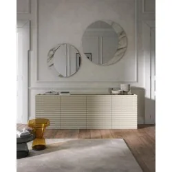 Sideboard Patsy Elite laquered wood & bronze mirror top 180-240x47x80