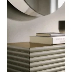 Sideboard Patsy Elite laquered wood & bronze mirror top 180-240x47x80