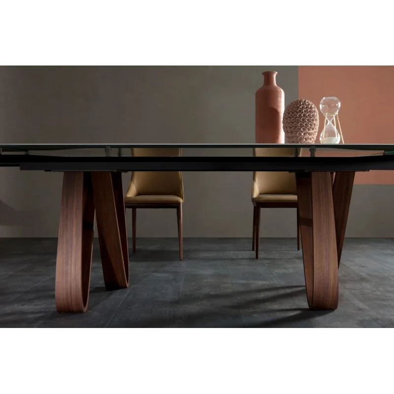 Dining table Butterfly Carrara marble top 200x100cm & 250-300x120cm