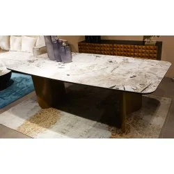 Dining table Sole XL Quartz stone barel shape 260-280x117 & 300x120cm