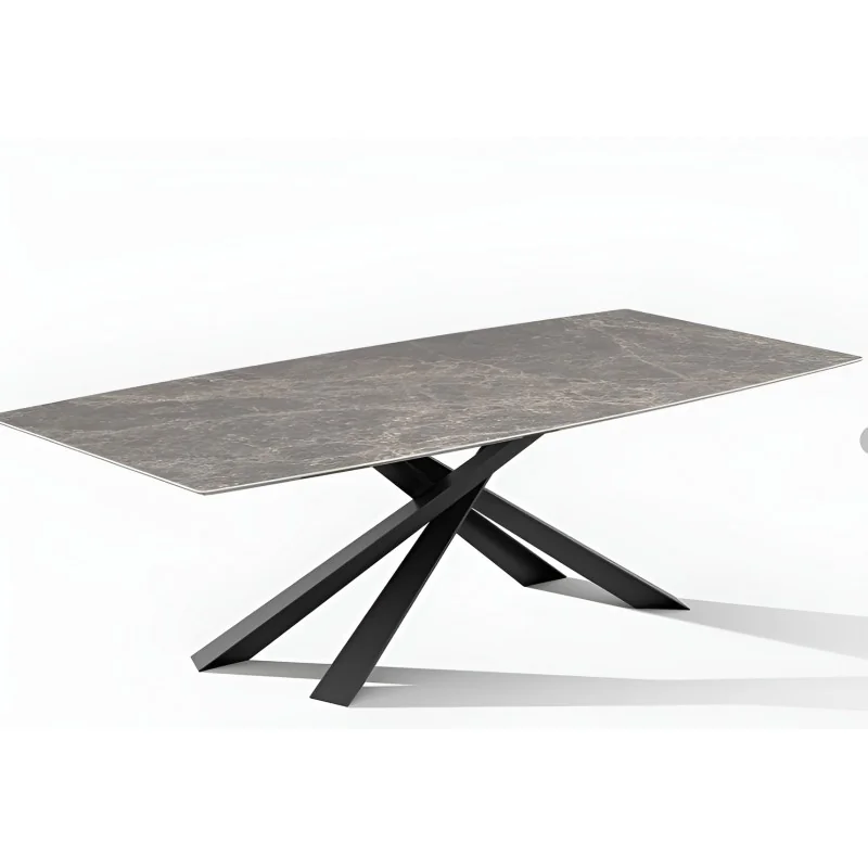 Dining table Lince XL Quartz stone barel shape 260-280 x 117cm