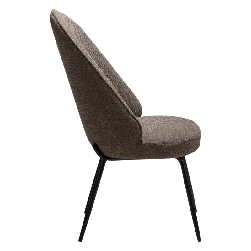 Chair Utopia Black frame by Says Who with boucle fabric 54 x 63 x 99cm