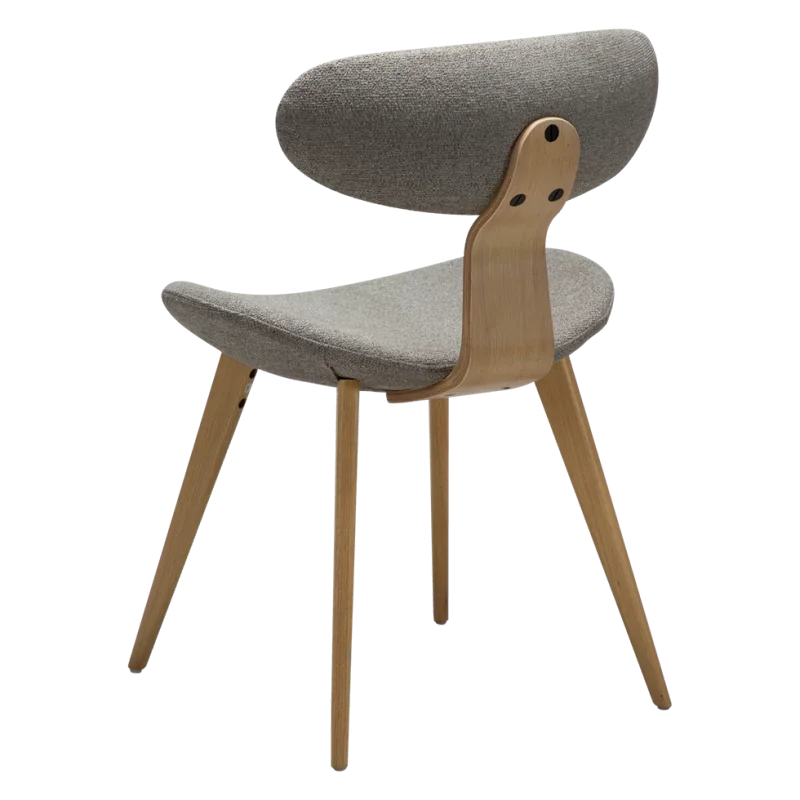 Chair Buckle oak by Jacob Amtorp with boucle fabric 57 x 58 x 82cm
