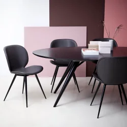 Chair Cloud by Marianne Bjarløv upholstered of faux leather 50x55x84cm