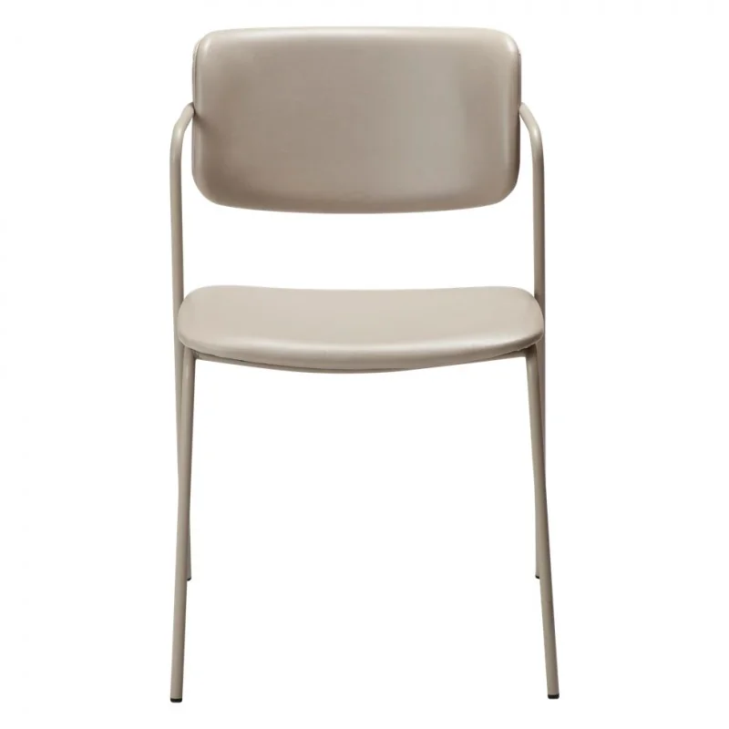 Chair Zed in greige faux leather by Steffensen & Würtz 53 x 55 x 81cm