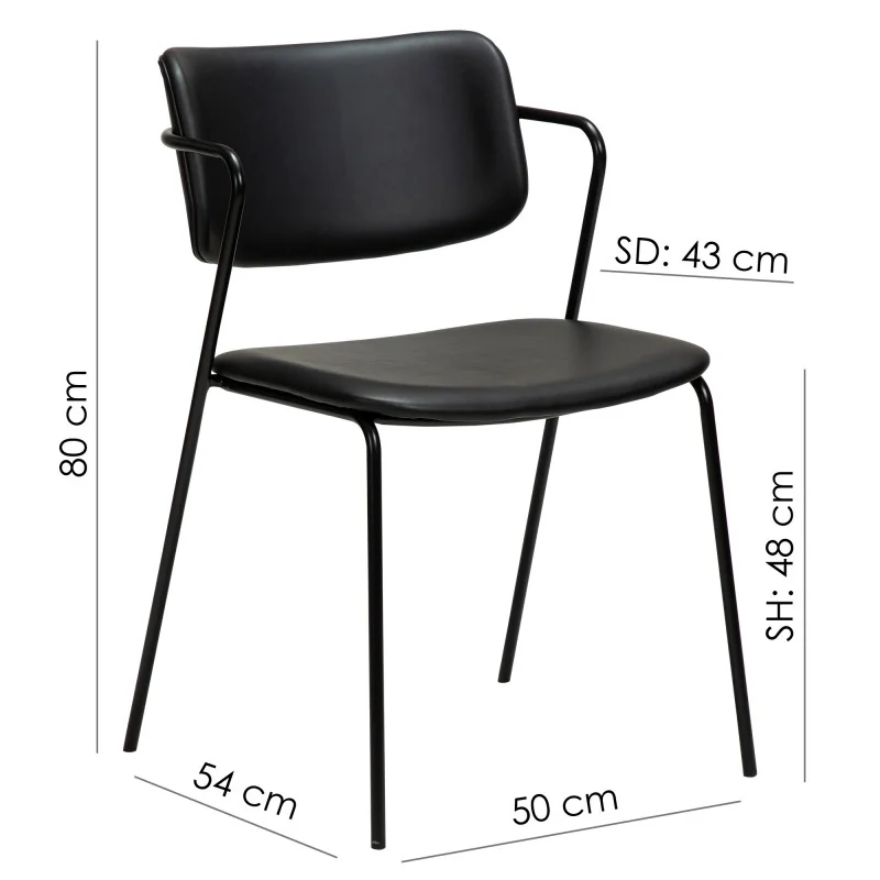 Chair Zed upholstered with fabric by Steffensen & Würtz 53 x 55 x 81cm