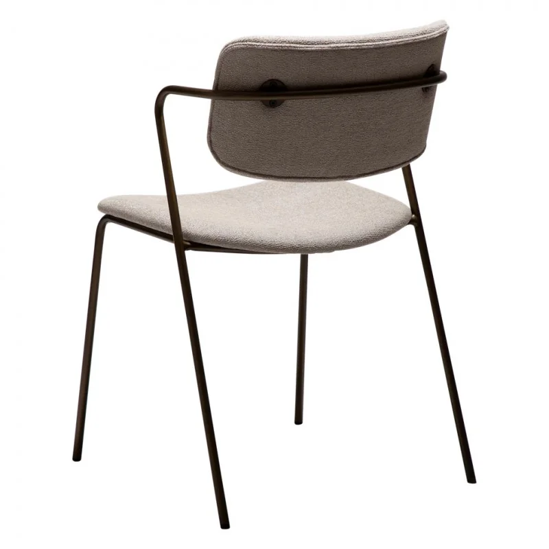 Chair Zed with boucle fabric by Steffensen & Würtz 53 x 55 x 81cm